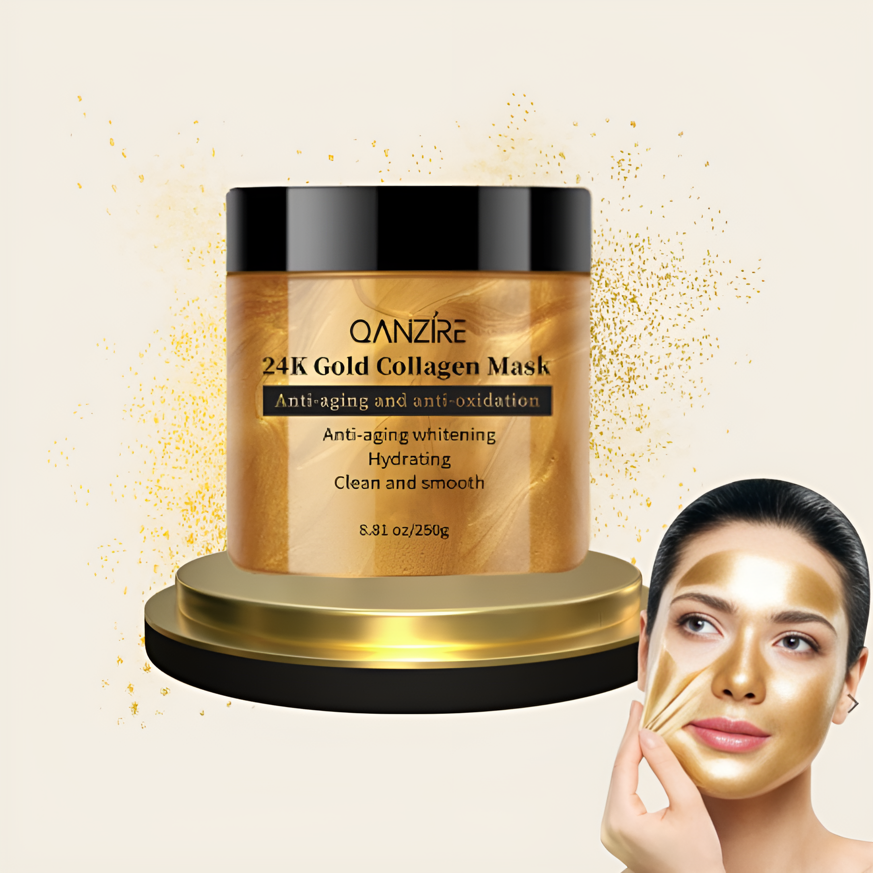 24K Anti-Aging Lift & Firm Face Mask - 5-Minute Luxury Treatment