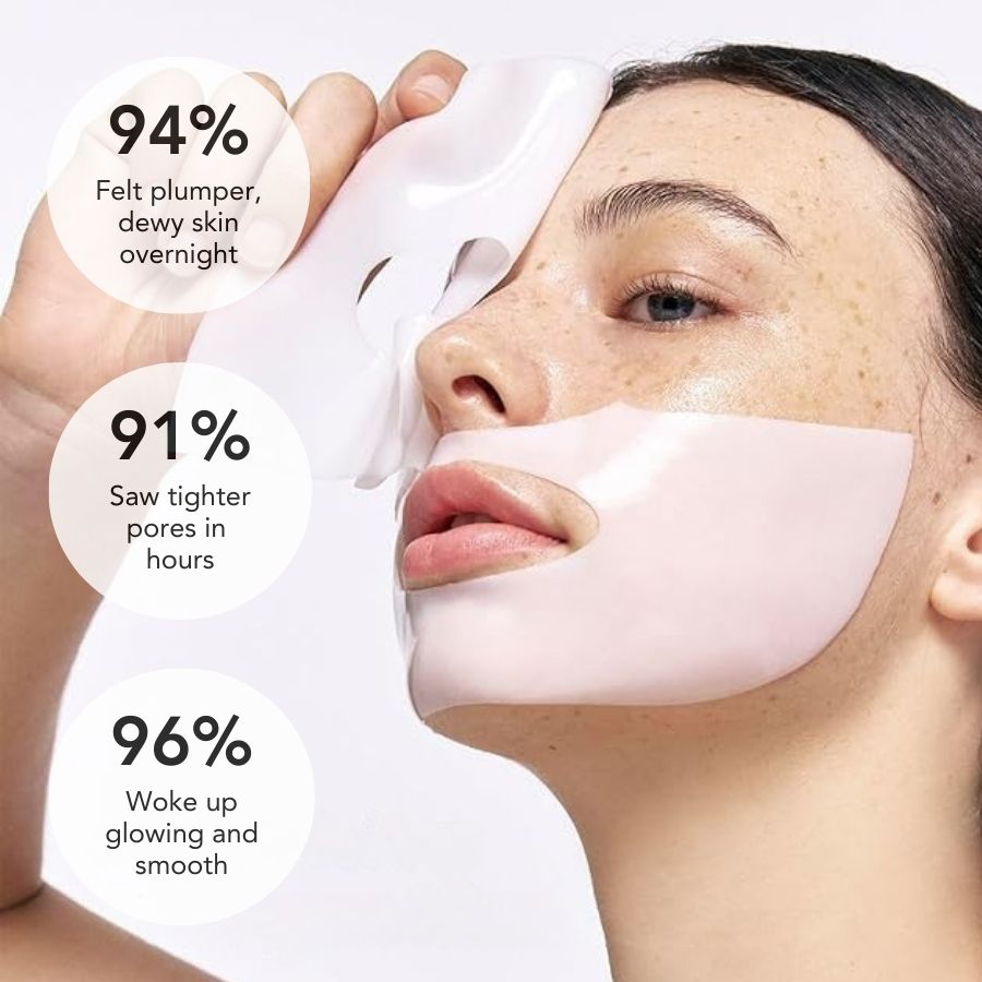 Rosa Tiefenkollagen-Gelmaske