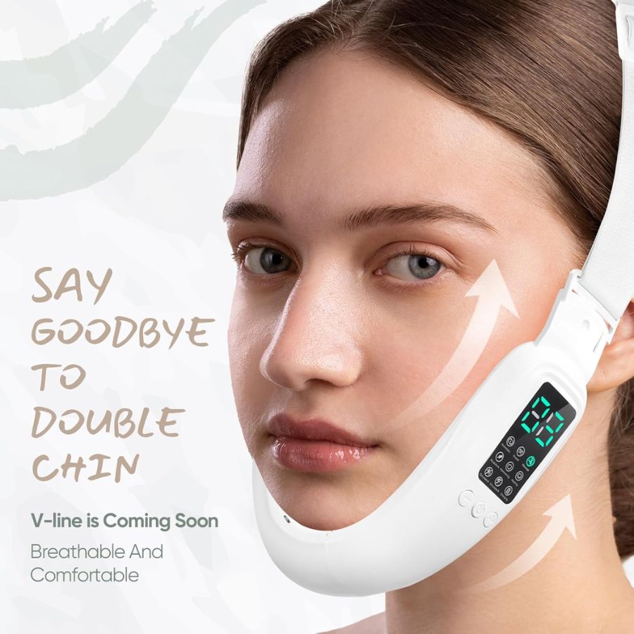 Smart Face Sculpting Device - 8 Modes Double Chin Reducer & Jawline Definer.