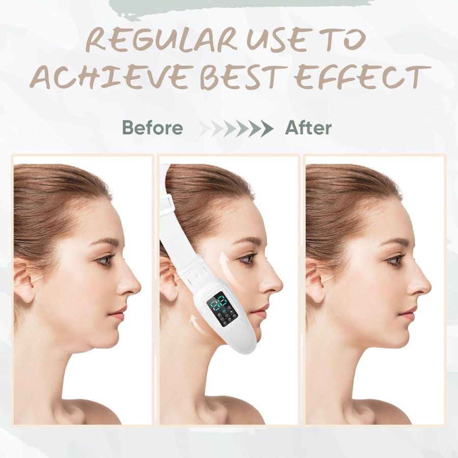 Smart Face Sculpting Device - 8 Modes Double Chin Reducer & Jawline Definer.