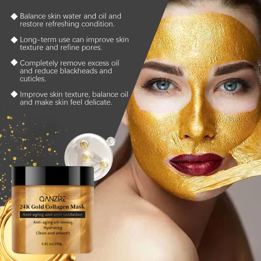 24K Anti-Aging Lift & Firm Face Mask - 5-Minute Luxury Treatment